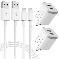 iPhone Charger, 2Pack 2 Port Dual Port USB Cube Wall Charger 2.1A Apple Fast Charging 6FT Nylon Braided Lightning Cable Cord with Plug Compatible with iPhone 14/13/12/11 Pro Max XS XR X 8 7 6S 6 Plus iPhone Charger, 2Pack 2 Port Dual Port USB Cube Wall Charger 2.1A Apple Fast Charging 6FT Nylon Braided Lightning Cable Cord with Plug Compatible with iPhone 14/13/12/11 Pro Max XS XR X 8 7 6S 6 Plus