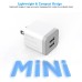 iPhone Charger, 2Pack 2 Port Dual Port USB Cube Wall Charger 2.1A Apple Fast Charging 6FT Nylon Braided Lightning Cable Cord with Plug Compatible with iPhone 14/13/12/11 Pro Max XS XR X 8 7 6S 6 Plus