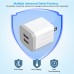 iPhone Charger, 2Pack 2 Port Dual Port USB Cube Wall Charger 2.1A Apple Fast Charging 6FT Nylon Braided Lightning Cable Cord with Plug Compatible with iPhone 14/13/12/11 Pro Max XS XR X 8 7 6S 6 Plus
